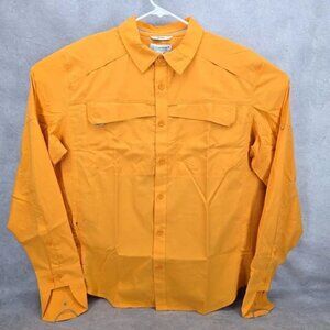NWT Coolibar Long Sleeve Men Nassau Fishing‎ XL Orange UPF 50+ Outdoor Wear